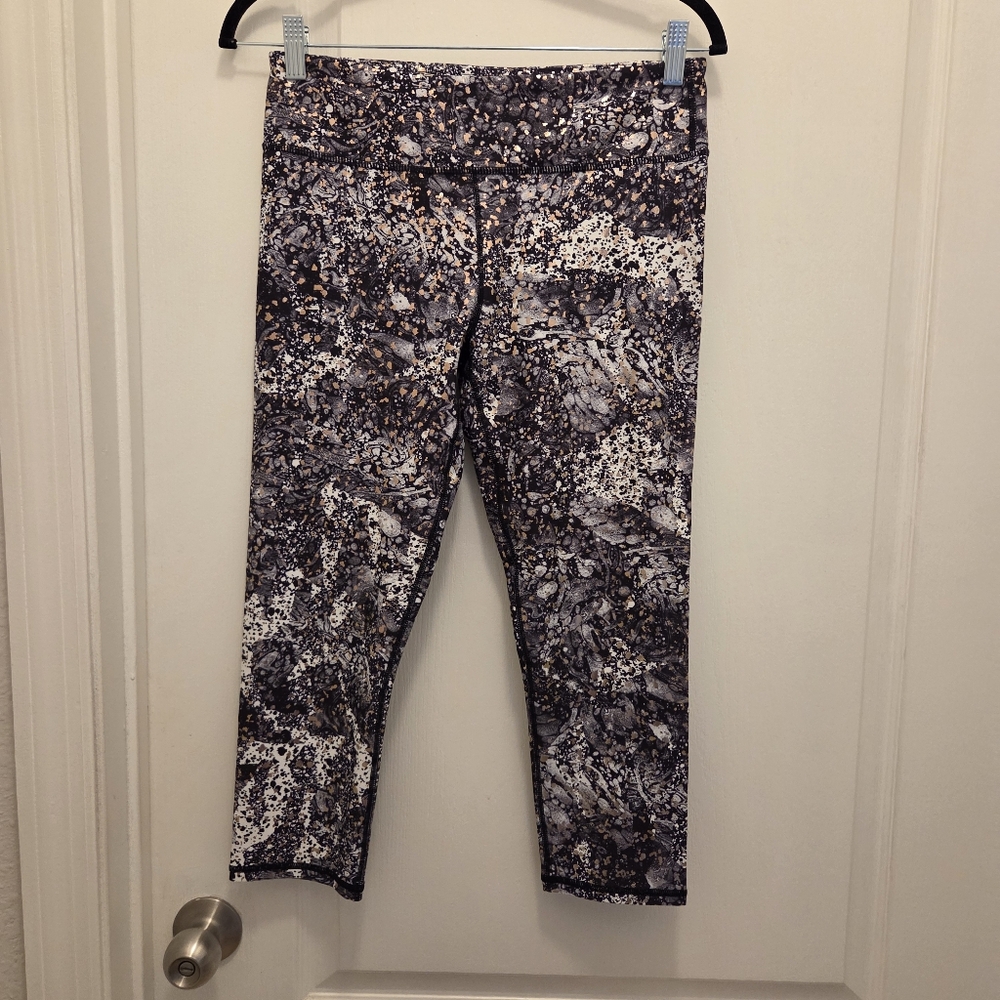 FABLETICS women's size M Medium multicolored shiny metalic leggings workout pant